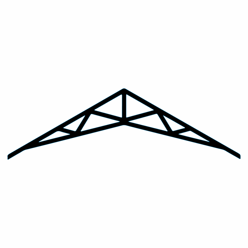 Scissor roof truss