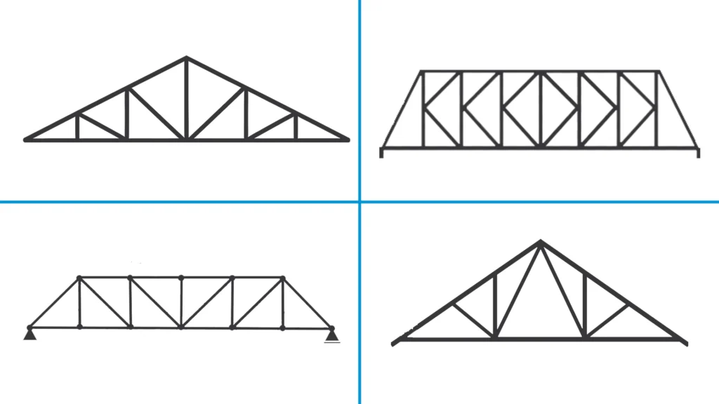 Different Types of Pratt Roof Trusses for Structural Applications