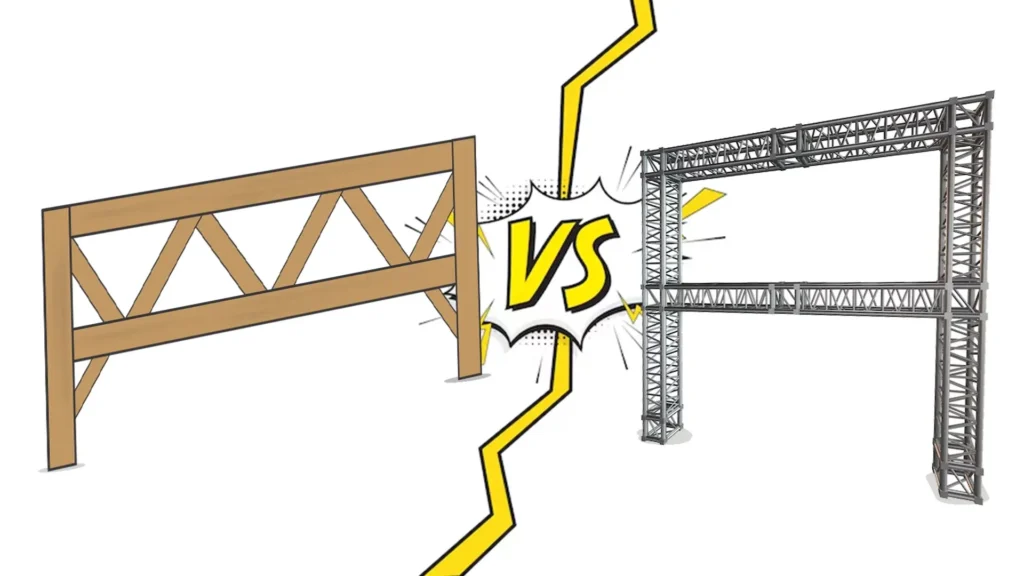 Wood vs Steel Parallel Chord Truss