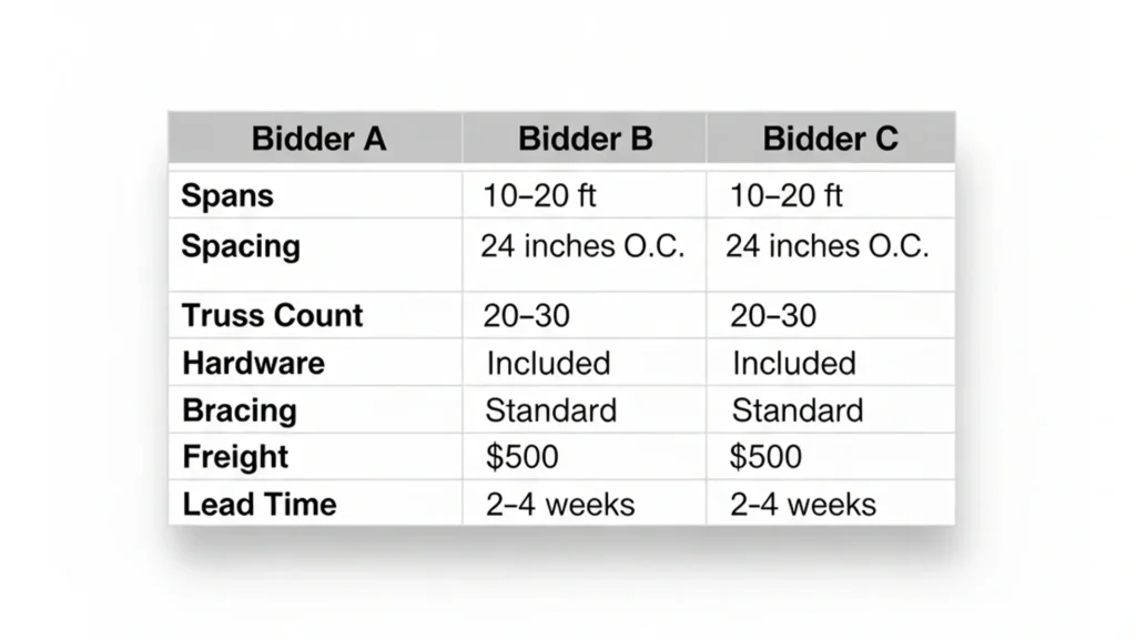 Cost Estimate With Itemized Quotes
