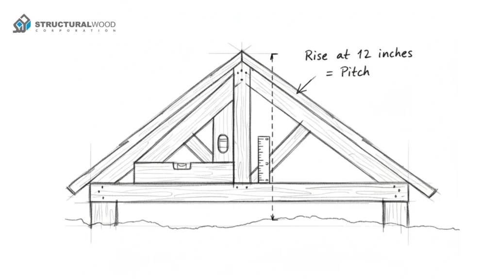 Measure the Roof Pitch- How to Measure Roof Trusses